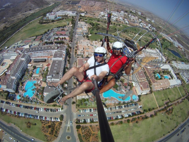  In paramotor over the almeria coast